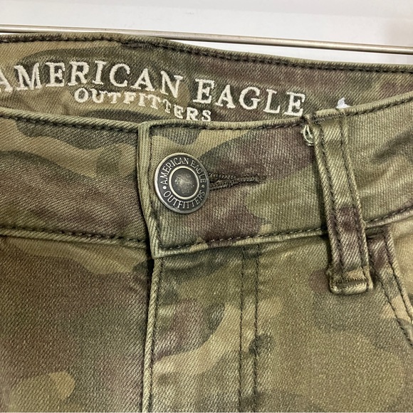 AEO super stretch camo jeggings skinny jeans ripped American eagle camouflage - Picture 5 of 7